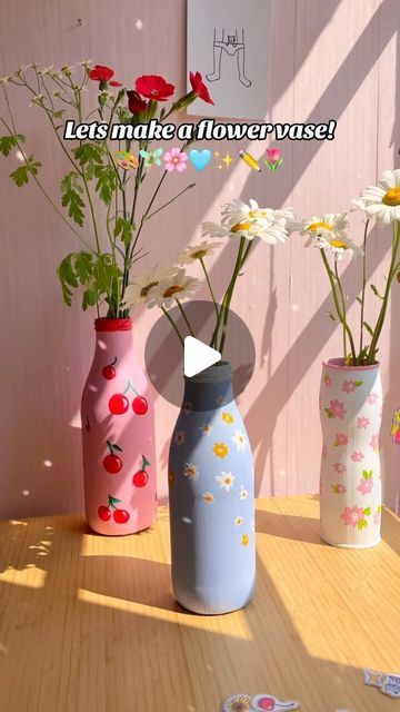 Art by Lieve Merlijn van Eijden 🌸🎨 on Instagram: "Easy Flower vase DIY 🌷✏️🎨✨🧚🏻🌸 #diy #craft #easyart #art #tutorial #recycle #painting @karvan.cevitam @jumbo @royaltalensbenelux @royaltalens" Recycle Painting, Diy Vase Painting, Diy Vase Decor, Vase Diy, Vase Painting, Easy Flower, Diy Vase, Recycled Crafts, Art Tutorial