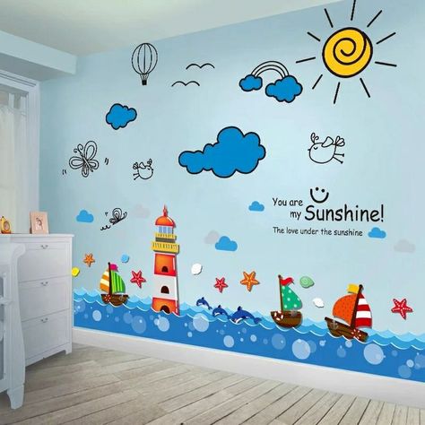 Szoba dekor | Kids room wall decals, Art classroom decor, School decorations Classroom Walls Paint, School Wall Art Ideas, School Wall Painting, School Wall Decoration, Kindergarten Decorations, Preschool Decor, Daycare Decor, Kindergarten Classroom Decor, Classroom Wall Decor