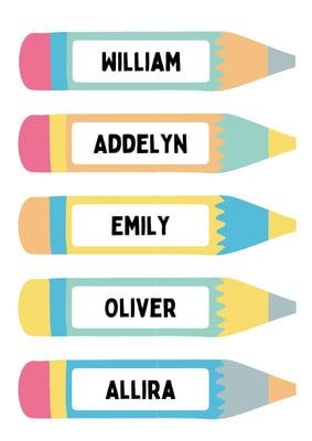 Flash Freebie! Editable Pencil Name Tags BBE Tag Template Free, Classroom Name Tags, Student Name Tags, Name Tag Templates, Printable Tags Template, Desk Name Tags, Second Grade Writing, Tag Templates, Classroom Labels