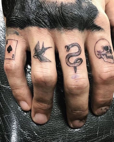 Knuckle Tattoos For Guys, Men Finger Tattoos, Skull Finger Tattoos, Middle Finger Tattoo, Cool Finger Tattoos, Herren Hand Tattoos, Middle Finger Tattoos, Small Finger Tattoos, Finger Tats