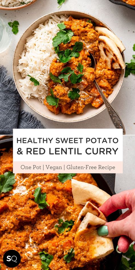 Tulsa King, Sweet Potato Lentil Curry, Curry Healthy, Red Lentil Curry, Red Lentil Recipes, Bowls Recipes, Vegetarian Christmas, Inflammation Diet, Fall Appetizers