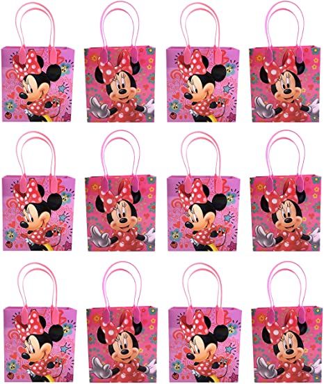 Minnie Mouse Candy Bags, Disney Gift Bags, Goodie Bag Ideas, Minnie Mouse Party Favor, Minnie Mouse Birthday Party Decorations, Birthday Party Accessories, 3 Birthday, Girls Party Favors, Birthday Bag