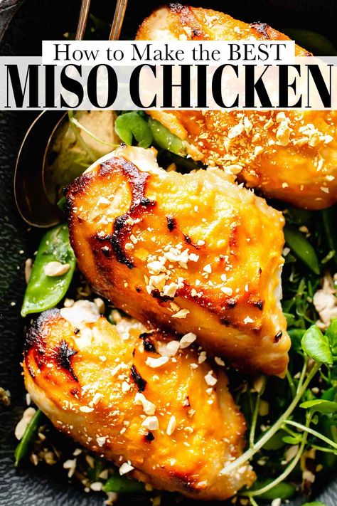 Skillet Miso Chicken Modern Proper, Ginger Miso Chicken, Recipes That Use Miso Paste, Miso Soup With Chicken, Honey Miso Chicken, Miso Garlic Chicken, Miso Marinade Chicken, Recipes With White Miso, Miso Recipes Chicken