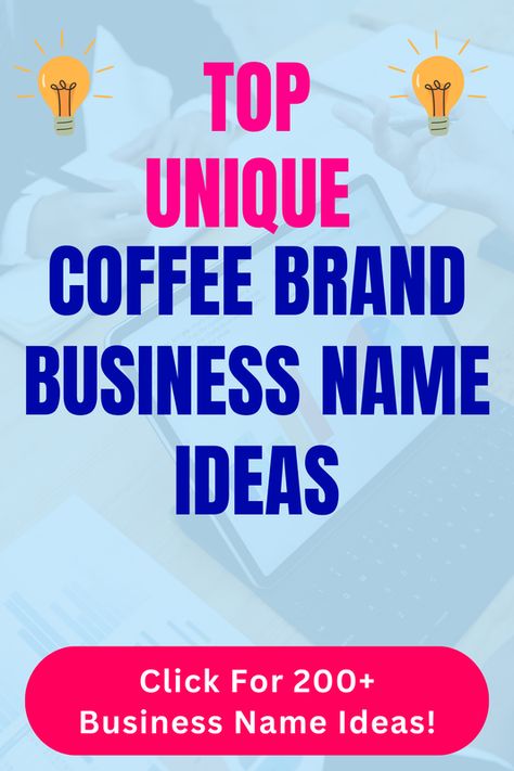 Looking for unique Coffee Brand business name ideas? Check out our list of top unique, funny, cute and catchy Coffee Brand business names in our blog post! Ideas Name, Name Idea, Unique Business Names, Business Name Ideas, Linkedin Marketing, Twitter Marketing, Name Ideas, Facebook Business, Lemonade Stand