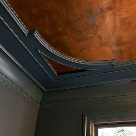 Molding Styles, Crown Molding Ideas, Ceiling Crown, Ceiling Interior, Molding Ideas, Molding Ceiling, Wooden Trim, Interior Ceiling, Ceiling Treatments