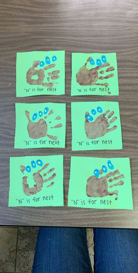 N Letter Craft Preschool, Letter N Crafts For Preschoolers Art, H Craft Preschool, N Is For Craft Handprint, N Is For Craft Preschool, Letter N Activity For Preschoolers, Letter N Art Preschool, N Letter Activities For Preschool, Letter N Crafts Kindergarten