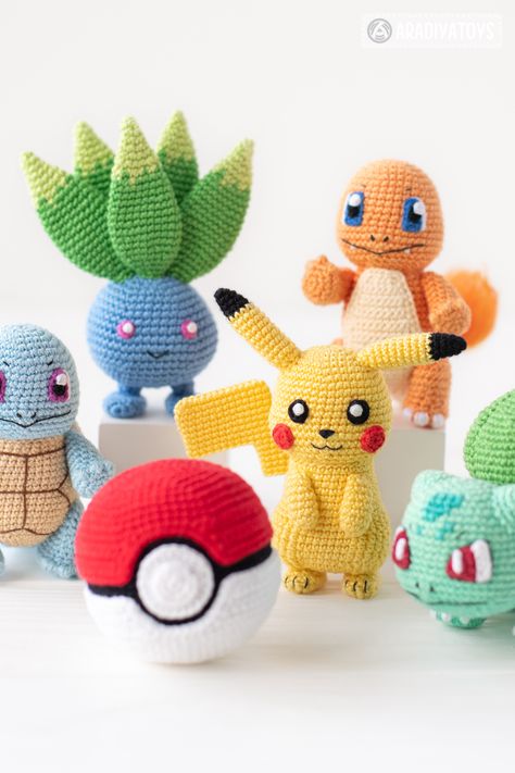 Crocheted Pokemon, Amigurumi Characters, Learning Crochet, Pokemon Crochet Pattern, Pokemon Toys, Pokemon Pattern, Crochet Pokemon, Crochet Geek, Crochet Animals Free Patterns