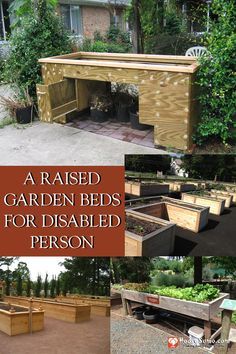 A Raised Garden Beds for Disabled Person Raised Garden Beds For Wheelchairs, Accessible Gardening, Raised Garden Beds Ideas, Garden Beds Ideas, Farm Community, Raised Garden Beds Diy Vegetables, Allotment Ideas, Witch's Garden, Garden Bed Layout