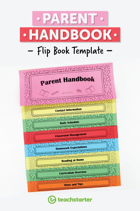 Parent Handbook Template, Parent Handbook Daycare, Parent Questionnaire Elementary, Class Directory For Parents, Parent Forms Back To School, Teacher Parent Communication Log, Flip Book Template, Parent Teacher Relationship, 2023 Classroom