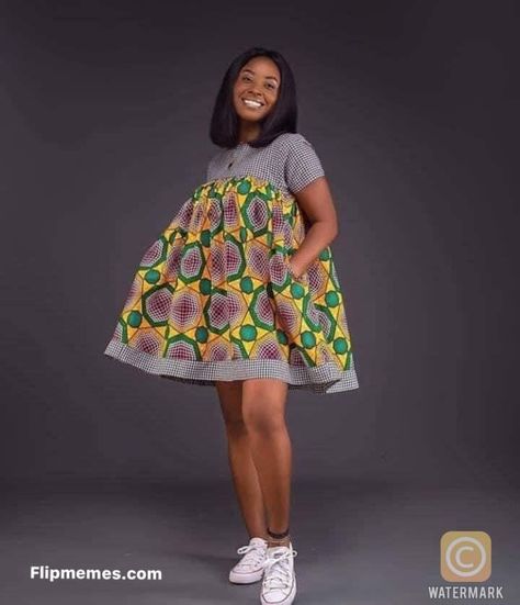 Latest Ankara Maternity Gowns, Beautiful Ankara Short Gowns, Diy Shift Dress, Ankara Short Flare Gowns, Ankara Short Gowns, Dress With Gathers, African Maternity Dresses, Ankara Short, Ankara Short Gown Styles