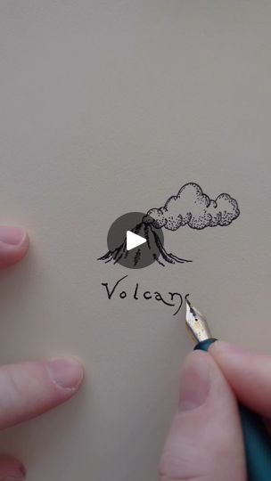 Volcano Drawing Simple, Simple Volcano, Volcano Drawing, Fantasy Map, Drawing Videos, In Depth, Volcano, Drawing Tutorial, You And I