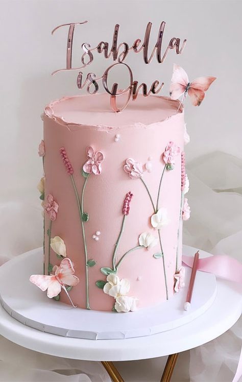 pink floral cake, floral first birthday cake, birthday cake, first birthday cake, first birthday cake ideas, first birthday cake, 1st birthday cake, cute first birthday cake Floral First Birthday Cake, Floral Pink Cake, Birthday Cake 1st, First Birthday Cake Ideas, Pink Floral Cake, Christening Cake Girls, Suitcase Cake, Birthday Cake Roses, Girls First Birthday Cake