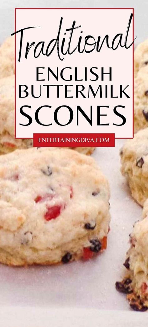 Traditional English Buttermilk Scones With Currants | Food  Drink Traditional English Scones Recipe, Irish Scones Recipe, Fruit Scones Recipe, Buttermilk Scone Recipe, The Best Scones, Best Scones, British Food Traditional, British Scones, British Bake Off Recipes