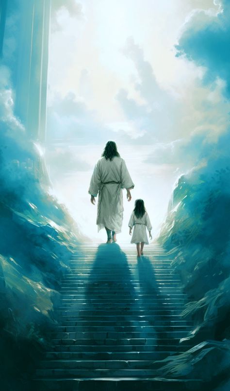 Jesus Walking With Me, Jesus With Girl, Jesus And Girl, Walking With Jesus, Jesus Love Images, Walking With God, Heaven Pictures, Jesus Walking, Walk With Jesus