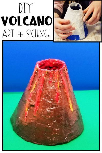 Diy Volcano Projects, Diy Volcano, Volcano For Kids, Volcano Science Projects, Make A Volcano, Science Project For Kids, Volcano Projects, Making A Volcano, Volcano Experiment