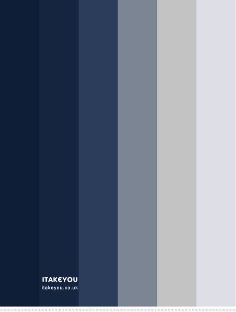 Navy Blue and Grey Bedroom Colour Scheme, Best paint Colors, Itakeyou Dark Blue Grey Color Palette, Dark Blue Colour Scheme, Retro Blue Color Palette, Navy Moodboard, Blue Grey Colour Palette, Blue And Grey Combination, Blue Pallet Color, Blue Grey Color Palette, Grey Color Combinations