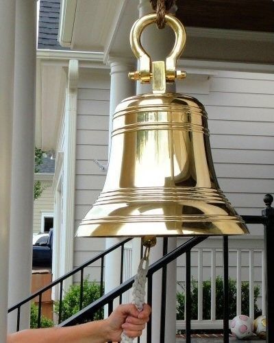 Shadow Activities, Pirate Boats, Wood Carving Furniture, Barn Shop, Ring My Bell, Family Cabin, Brass Patina, Hanging Bell, Dinner Bell