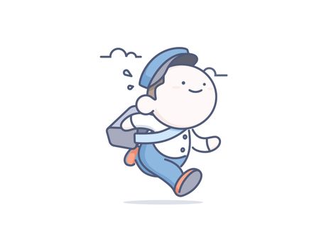 postman by IanSui #Design Popular #Dribbble #shots 2d Character Animation, Simple Character, Character Design Girl, Studio Visit, 강아지 그림, Character Design Sketches, Baby Drawing, 카드 디자인, Male Character