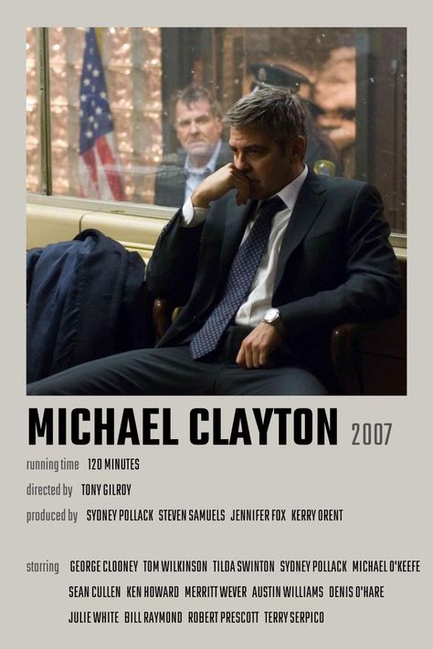 Michael Clayton Movie Poster Merritt Wever, Austin Williams, Michael Clayton, Tom Wilkinson, Ken Howard, Netflix Hacks, Tilda Swinton, George Clooney, Golden Globe Award