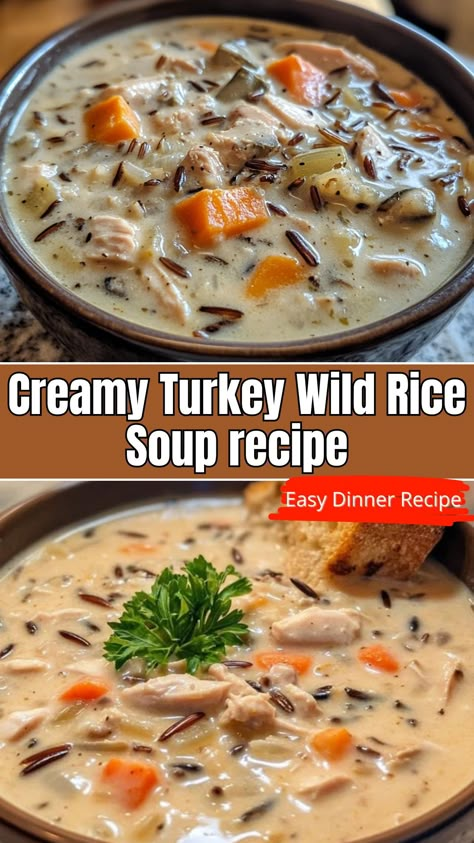 Instant Pot Turkey Wild Rice Soup, Creamy Turkey Wild Rice Soup Crockpot, Wild Rice Soup With Ham, Creamy Turkey Mushroom Wild Rice Soup, Eating Well Cream Of Turkey And Wild Rice Soup, Leftover Turkey Wild Rice Soup, Creamy Ground Turkey Soup, Creamy Turkey Wild Rice Soup, Creamy Turkey And Rice Soup