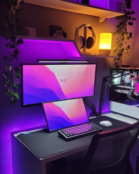 Two Monitor Setup Gaming, Triple Monitor Setup Gaming, One Monitor Gaming Setup, Portable Monitor Setup, Single Monitor Gaming Setup, Ultra Wide Monitor Setup, 2 Monitor Setup, Two Monitor Setup, Gaming Monitor Setup