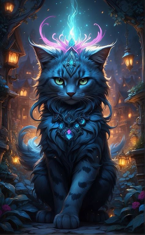 Fantasy Cats Art, Fantasy Cat Art, Fantasy Cats, Black Cat Artwork, Cat Dragon, Fantasy Cat, Unicorn Artwork, Cat Houses Indoor, Traditional Tattoo Designs