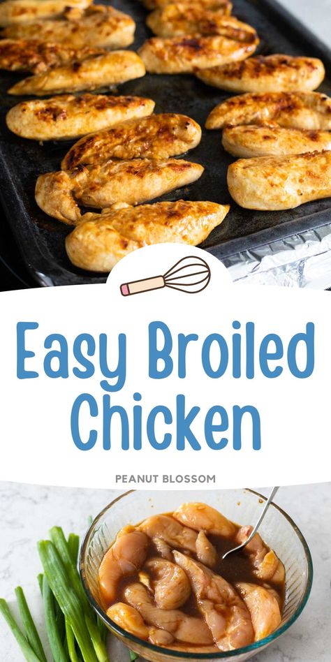 This is the BEST family dinner shortcut! Learn how to make easy broiled chicken tenderloins in the oven in under 10 minutes and you'll have a quick protein to add to countless busy night dinners. Broiled Chicken Tenders, Tandoori Chicken Marinade, Chicken Breast Tenderloins, Chicken Tenderloin, Freezer Dinners, Broiled Chicken, Chicken Tenderloins, Easy Chicken Breast, Tenderloin Recipes