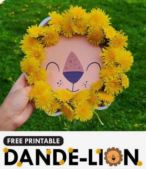 Lion Flower, Lion Craft, Doily Art, Alphabet Letter Crafts, Gingerbread House Parties, Dandelion Art, Art Activities For Toddlers, Free Printable Activities, Easter Story