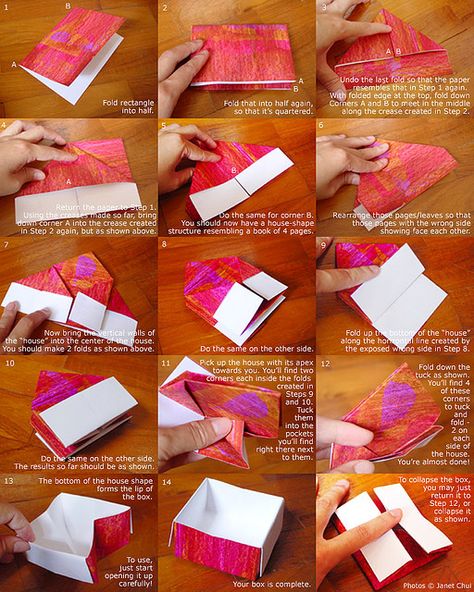 Folding a collapsible box out of rectangular paper by marrael, via Flickr Origami Box With Lid, Paper Cube, Paper Folding Crafts, Holiday Club, Origami Box, Club Ideas, Paper Crafts Origami, Diy Crafts Hacks, Square Paper