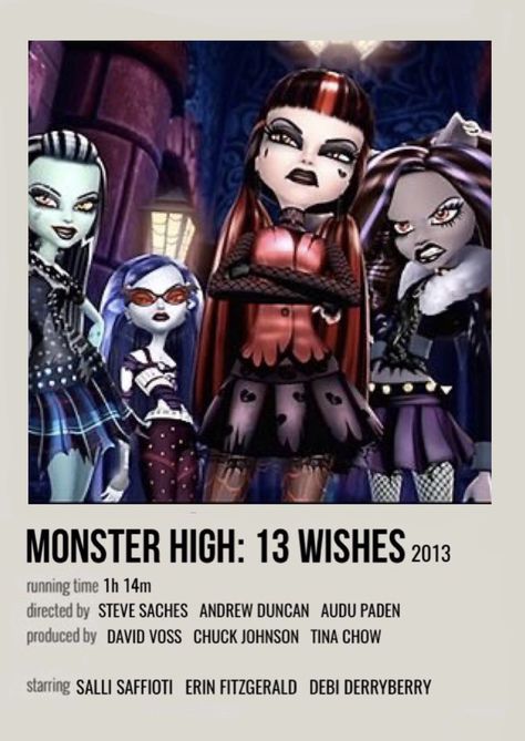 Monster High Movies List, Monster High Movies, Monster High Poster, Monster High Room, Movie Character Posters, Arte Monster High, Black Metal Art, Monster High Pictures, Halloween Film