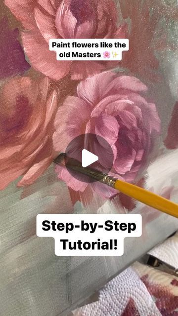 Dominique Alyse Studios | Art & Design Agency on Instagram: "Trust me, I’ve been there 😩! Painting flowers can be very intimidating, but it doesn’t have to be! ☺️🌸 I’m not a Master (yet 😂☺️), BUT here is my step-by-step process for painting roses. 🌸 It’s easier when you break it down by shape! 🌸 If you’re a beginner, try working with only one color to get the technique. You can use many different tints and shades. 🌸Lastly, leave highlights until the very end. It’s the shadows that really bring the flowers to life. Don’t overuse white! If you found this helpful, follow for more art tips like this! 💕 Happy painting :) . . . . . #arttutorial #arttips #HowToPaintFlowers #PaintFlowers #HowToPaint #Tutorial #AcrylicPaint #ArtForBeginners #ArtMasters #OilPainting #Floral #FloralArtist #Bot Acrylic Rose Tutorial, How To Do Shading With Acrylic Paints, Paint A Rose Step By Step, Floral Acrylic Painting Tutorial, Rose Painting Tutorial Acrylics, Oil Painting Roses Tutorial, How To Paint Roses Acrylics, Acrylic Roses Tutorial, How To Paint Florals