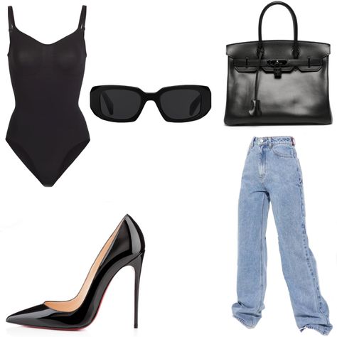 Bodysuit Outfit, Louboutin So Kate, Bag Prada, Birkin 30, Christian Louboutin So Kate, So Kate, Prada Eyewear, Hermes Birkin 30, Polyvore Outfits