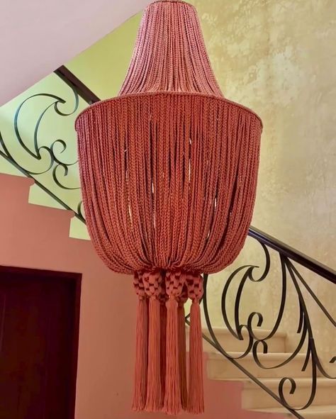 🇲🇽 Our Mexican Handmade Braided Tassel Chandelier- Eli . 🇲🇽 You think you know MeXican Artisan Design, but you have NO IDEA how PASSIONATE , CREATIVE, MASTERFUL, & HARD-WORKING MY PEOPLE ARE. We work with many Hotels, Restaurants, Interior Design Studios: MeXican Statement Chandelier Decor Pieces. We Can do CUSTOM dimensions/colors/designs . At CoLores Decor Our team is constantly experimenting with textures & “WOW” styles for a UNIQUE statement design for any room…Introducing TOP 🇲🇽 MeXic... Braided Knots, Home Decor Copper, Tassel Chandelier, Macrame Chandelier, Statement Chandelier, Artisan Decor, Statement Light Fixture, Handmade Chandelier, Large Chandelier