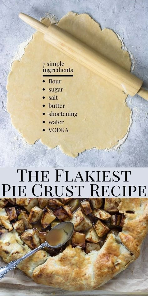 Pie Crust Using Vodka, Vodka Pie Crust Recipe, The Best Pie Crust Recipe, Pie Crust With Vodka, Vodka Pie Crust, Crust Recipe Easy, Best Pie Crust Recipe, Best Pie Crust, Flaky Pie Crust Recipe