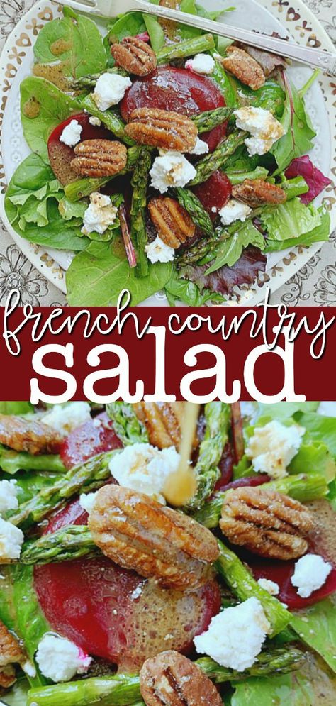 French Salad | Foodtastic Mom #frenchsalad #saladrecipes French Salad Recipes, French Salad Dressing, French Dinner Parties, French Cuisine Recipes, Bistro Salad, French Salad, French Vinaigrette, Fancy Salads, Green Salad Recipes