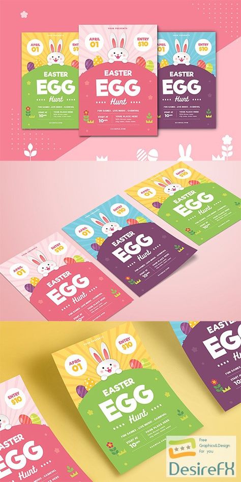 Easter Egg Hunt PSD Flyer Leaflet Layout, Easter Flyers, Kids Magazine, Banners Design, Pc Photo, Kids Graphics, Psd Flyer, Magazines For Kids, Box Packaging Design