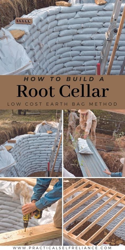 DIY Root Cellar Plans (Low Cost & Simple Design) In Ground Cold Storage, Hobbit Hole Root Cellar, How To Dig A Root Cellar, How To Build A Cellar, Ground Fridge Diy, Root Cellar In Hillside, Prepper House Plans, Basement Root Cellar Diy, Shipping Container Root Cellar