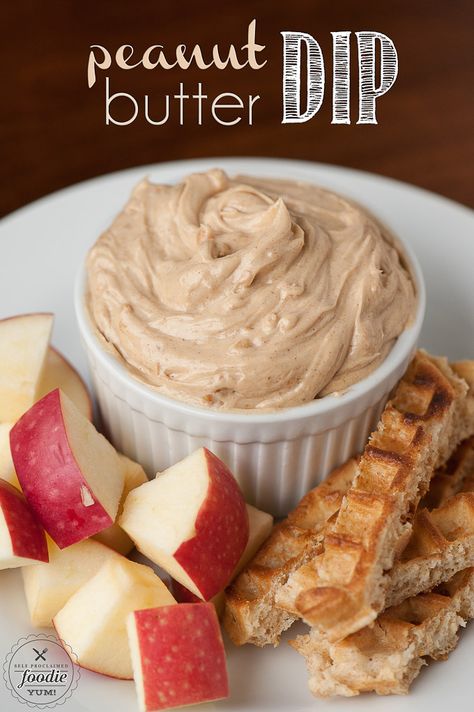 Peanut Butter Dip | Self Proclaimed Foodie Dip Party, Waffle Sticks, Peanut Butter Dip, Sweet Appetizer, Easy To Make Snacks, Sweet Dips, Creative Recipes, Low Carb Dessert, Party Dips