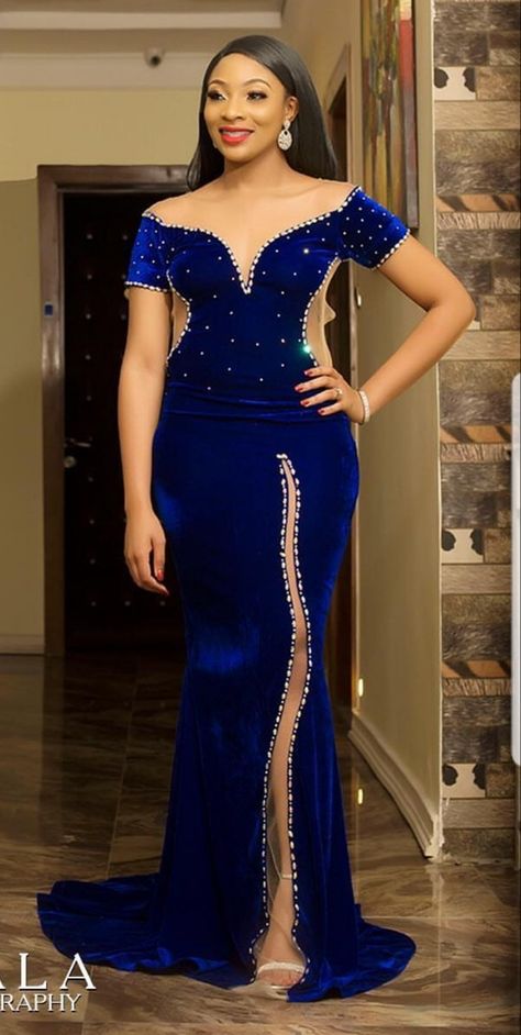 Evening/Dinner Dress Dinner Gowns, Lace Gown Styles, Lace Dress Styles, African Lace Dresses, Prom Dresses Modest, Evening Dress Fashion, African Print Fashion Dresses, فستان سهرة, African Clothing Styles