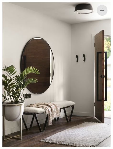 Balcony Mirror Design, Fixer Upper Welcome Home, Curved Fireplace, Remove Wall, Foyer Ideas, Hal Decor, Magnolia Market, Installing Cabinets, Room Transformation