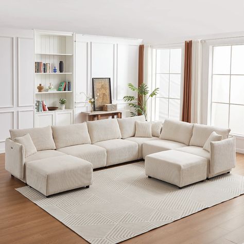 Cozy up in style with the Emjay U Shaped Sectional Sofa. 🔥 This beauty boasts plush corduroy fabric, customizable configurations, and a timeless design that will elevate any living space. Available in sophisticated gray or warm beige. Tap the link in bio to shop now! #sofa #sectionals #corduroy #homedecor #interiorlovers #furnituredesign #livingroominspo #modernhome #cozyvibes #newfurniture #emjaybrands Sofa Simple, Sectional Sofa Beige, Modern Modular Sofas, U Shaped Sectional Sofa, Chaise Lounges, Modular Sectional Sofa, Living Room Furniture Sofas, Corduroy Fabric, Bedroom Sofa