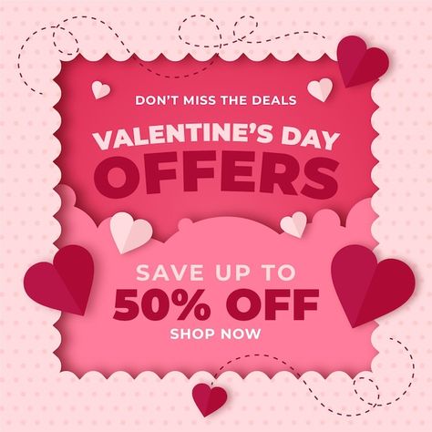 Valentine's Day Poster Design, Shopping Banner, Valentine Offers, Valentine Day Offers, Valentines Day Post, Valentine Poster, Valentines Day Poster, Valentine Background, Ads Design