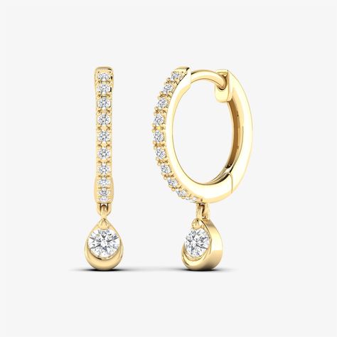 Diamond Earrings Design, Diamond Huggies, Jewelry Details, Earrings Design, Solid Gold Earrings, Diamond Earring, Gold Diamond Earrings, Solid Gold Jewelry, Diamond Drops