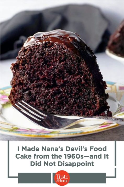 Nanas Chocolate Bundt Cake, Nanas Devils Food Cake Recipe, Betty Crocker Devils Food Cake Recipe, Homemade Devils Food Cake, Cooktop Cove, Devil's Food Cake, Devils Food Cake Mix Recipe, Kitchen Tricks, Dump Cakes