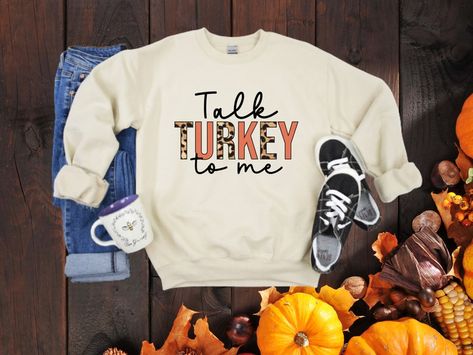 Fall Sweater Vinyl Ideas, Talk Turkey To Me, Cowgirl Closet, Cotton Crew Neck T-shirt For Thanksgiving, Thankful Sweatshirt, Casual Thanksgiving Graphic Print T-shirt, Baby Rock, Thanksgiving Graphic Print Crew Neck T-shirt, Closet Clothes