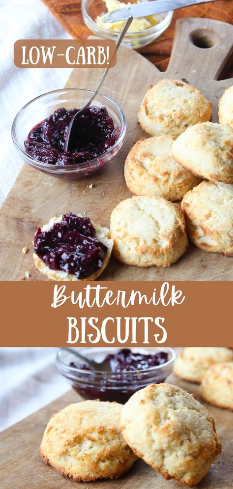 Keto Buttermilk Biscuits Keto Holiday Recipes, Sausage Biscuits, Low Carb Biscuit, Keto Biscuits, Buttermilk Recipes, Low Carb Lunch, Low Carb Diet Recipes, Homemade Biscuits, Biscuits And Gravy