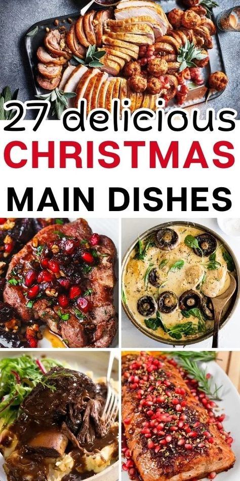 Christmas Dinner Ideas Main Dishes: The Stars of the Night! Christmas Main Entree Ideas, Christmas Dinner Presentation, Company Dinner Ideas Main Dishes, Christmas Dinner Dish Ideas, Easy Elegant Christmas Dinner, Christmas Recipes Main Dish, Ina Garten Christmas Dinner, Holiday Party Main Dish Ideas, Christmas Dinner Non Traditional