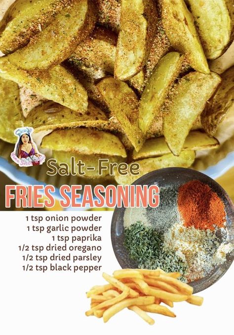 Fries Seasoning, Potatoes Dishes, Wing Sauce Recipes, Sodium Intake, Seasoning Blends, Dry Mixes, Wing Sauce, Salt Free, Guy Fieri