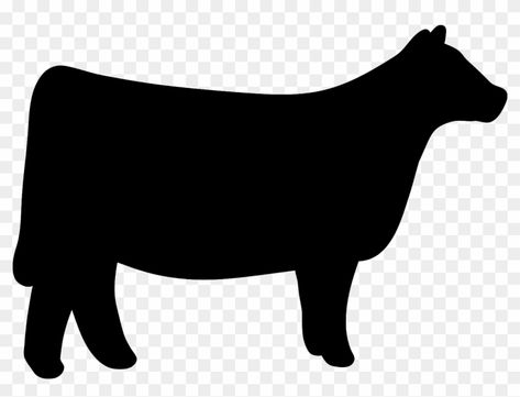 Cow Shilloute, Show Cow Silhouette, Cow Template Free Printable, 4h Cookies, Cow Outline, Cow Clip Art, Show Heifer, Cow Silhouette, Silhouette Head