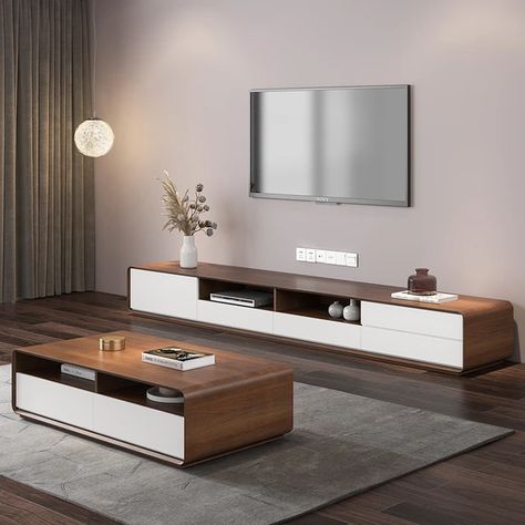 TV Cabinet Coffee Table Combination Scandinavian Set Modern Living Room Floor Cabinet Small Household Walnut TV Cabinet New - AliExpress 1503 Tv Unit Table, Walnut Tv Cabinet, Living Room Furniture Set, Living Room Center, Tv Stand Furniture, Hotel Floor, Mobile Living, Tv Stand Cabinet, Cabinet Modern